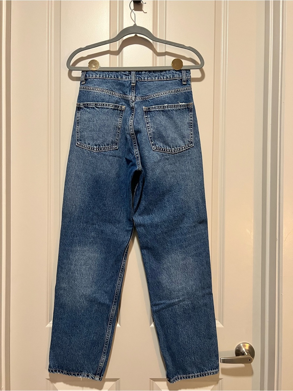 Zara Dark Blue Straight Leg Women's Jeans - Picture 2 of 2